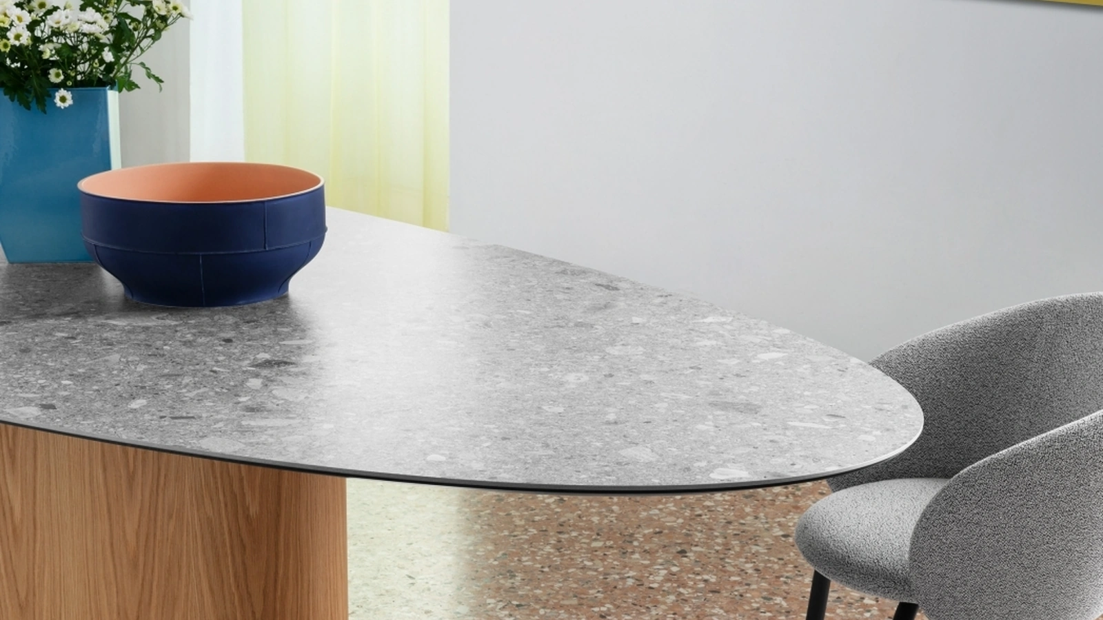 Tavolo Monoplauto con top in Marmo di Miniforms