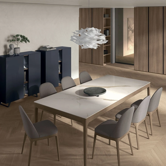 Tavolo Savoy in gres e legno di Tomasella