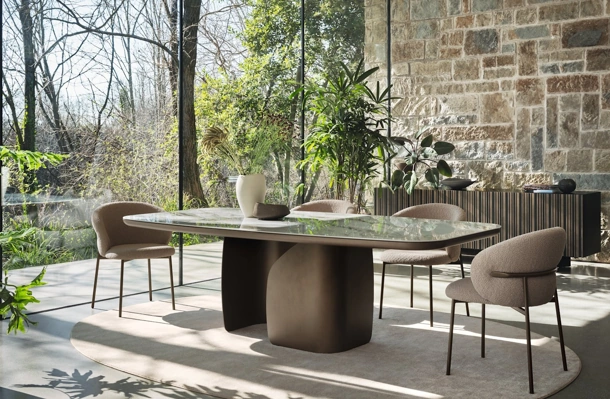 Tavolo fisso Twins in ceramica di Calligaris