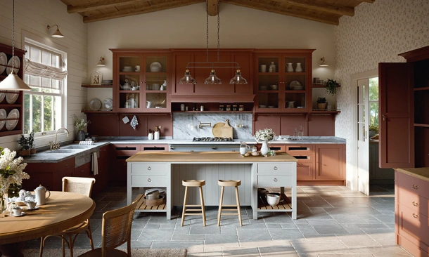 Cucina Classica angolare Adalise in legno laccato di Marchi