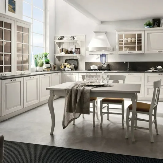 Cucina Classica angolare in legno laccato Bolgheri 04 di Stosa