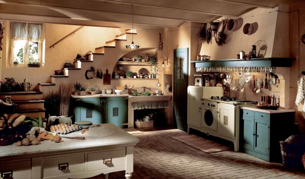 Cucina Classica angolare Doria in legno laccato di Marchi