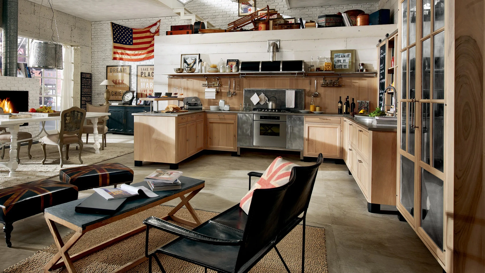Cucina Classica con penisola Panamera di Marchi