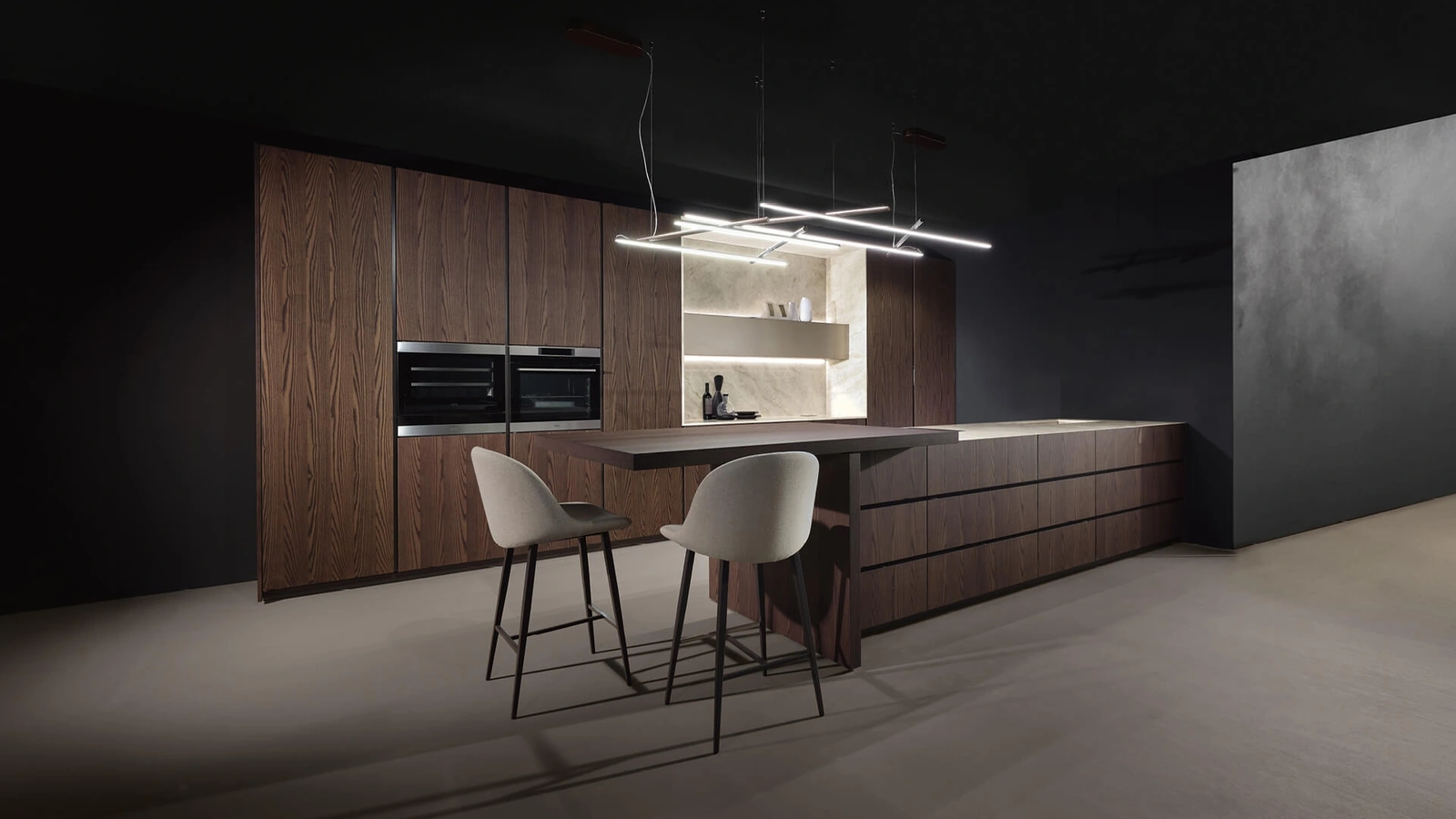 Cucina Design con penisola Giza + Altea di Maistri