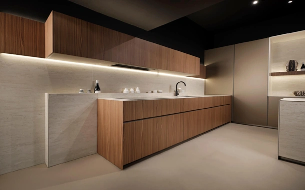Cucina Design Giza in noce striato di Maistri