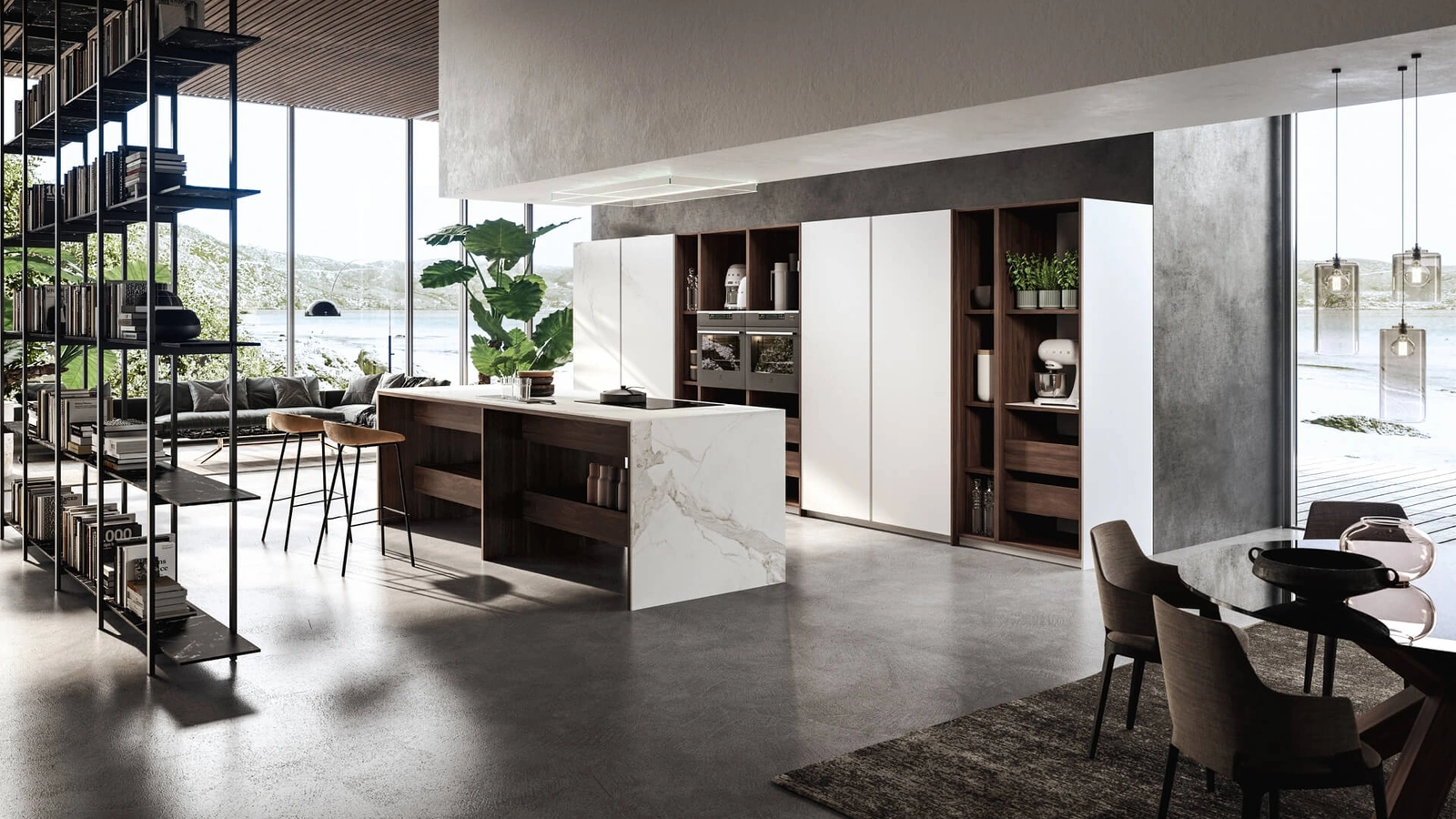 Cucina Design con isola K table di Maistri