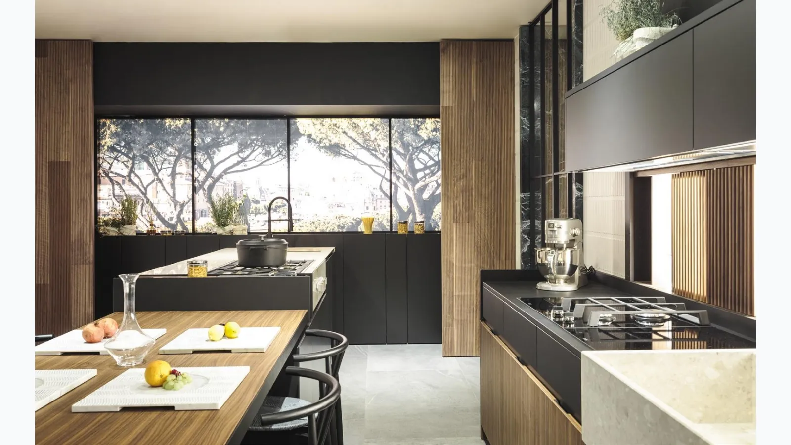 Cucina Design con penisola Monolite|Mediterraneum di Scic