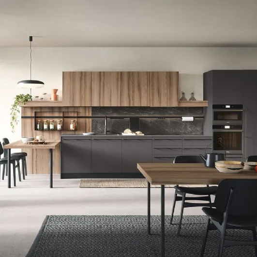 Cucina Moderna con penisola Lounge 02 di Veneta Cucine