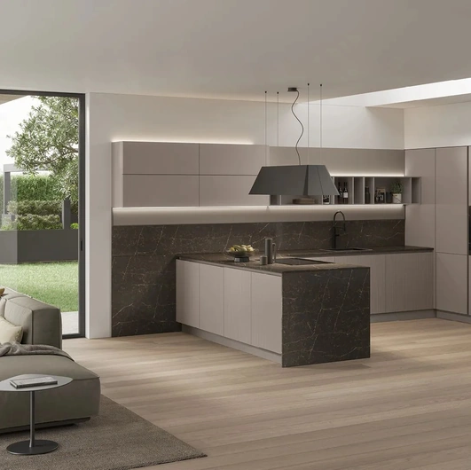 Cucina Moderna con penisola Color Trend 03 di Stosa
