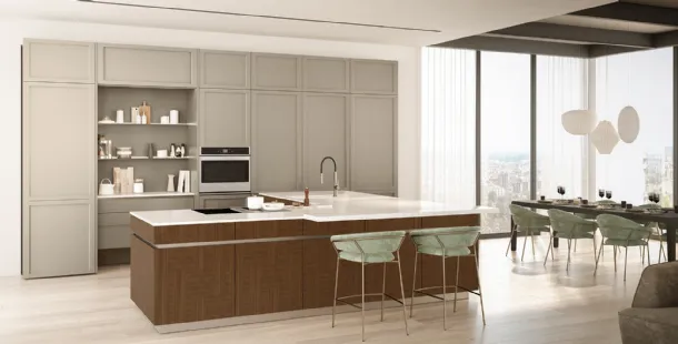 Cucina Moderna con penisola Convivio di Veneta Cucine