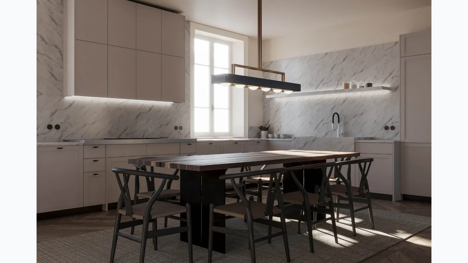 Cucina Moderna Quadra Angolare di Scic