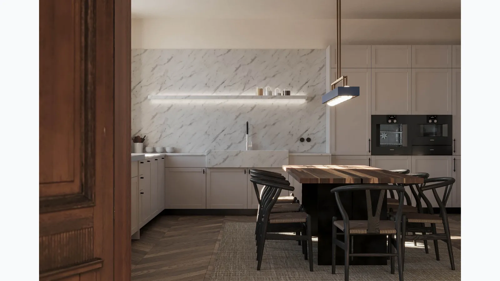Cucina Moderna Quadra Angolare di Scic