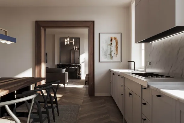 Cucina Moderna Quadra Lineare di Scic