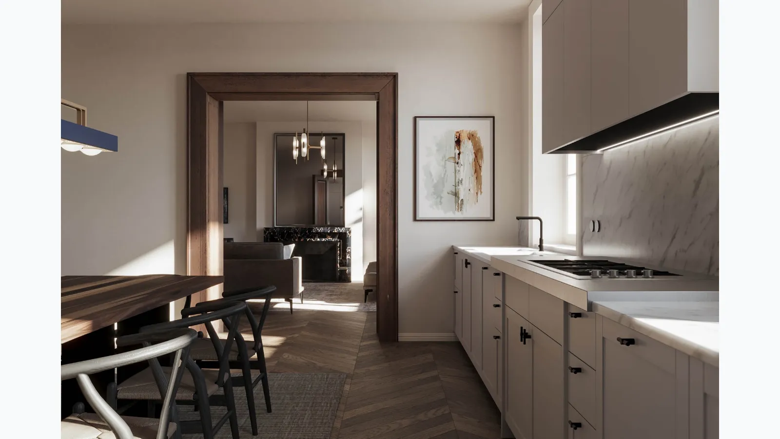 Cucina Moderna Quadra Lineare di Scic