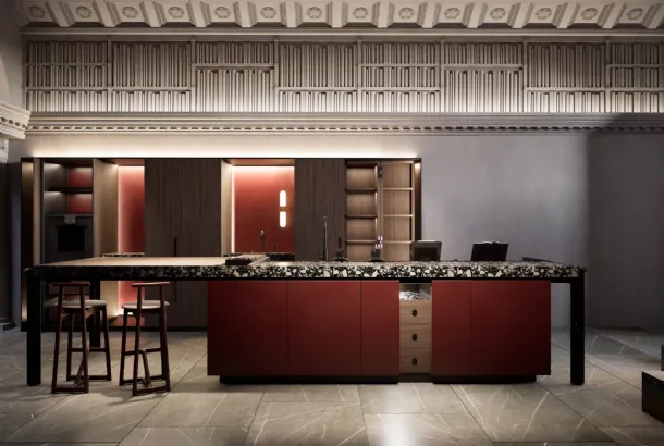 Cucina Moderna con isola Rossena di Scic