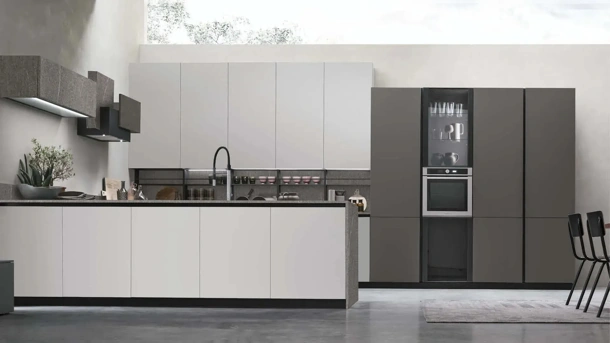 Cucina Moderna con penisola Metropolis 13 di Stosa