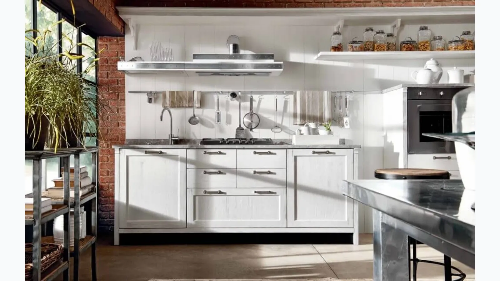 Cucina Shabby Chic lineare Kreola di Marchi
