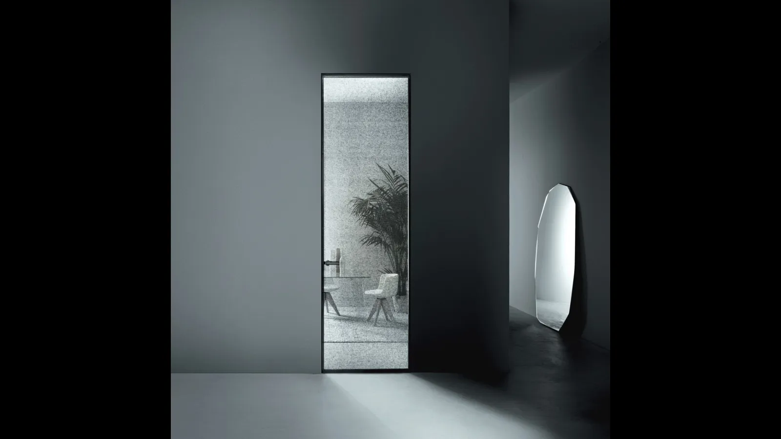 Porta per interni Aladin Swing Plain Mono di Glas Italia