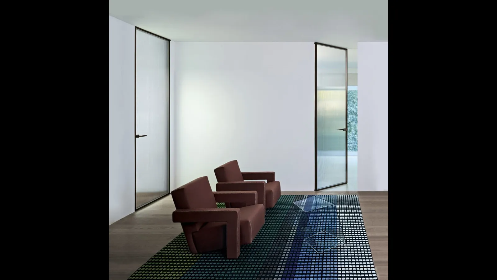 Porta per interni Aladin Swing Plain Mono di Glas Italia