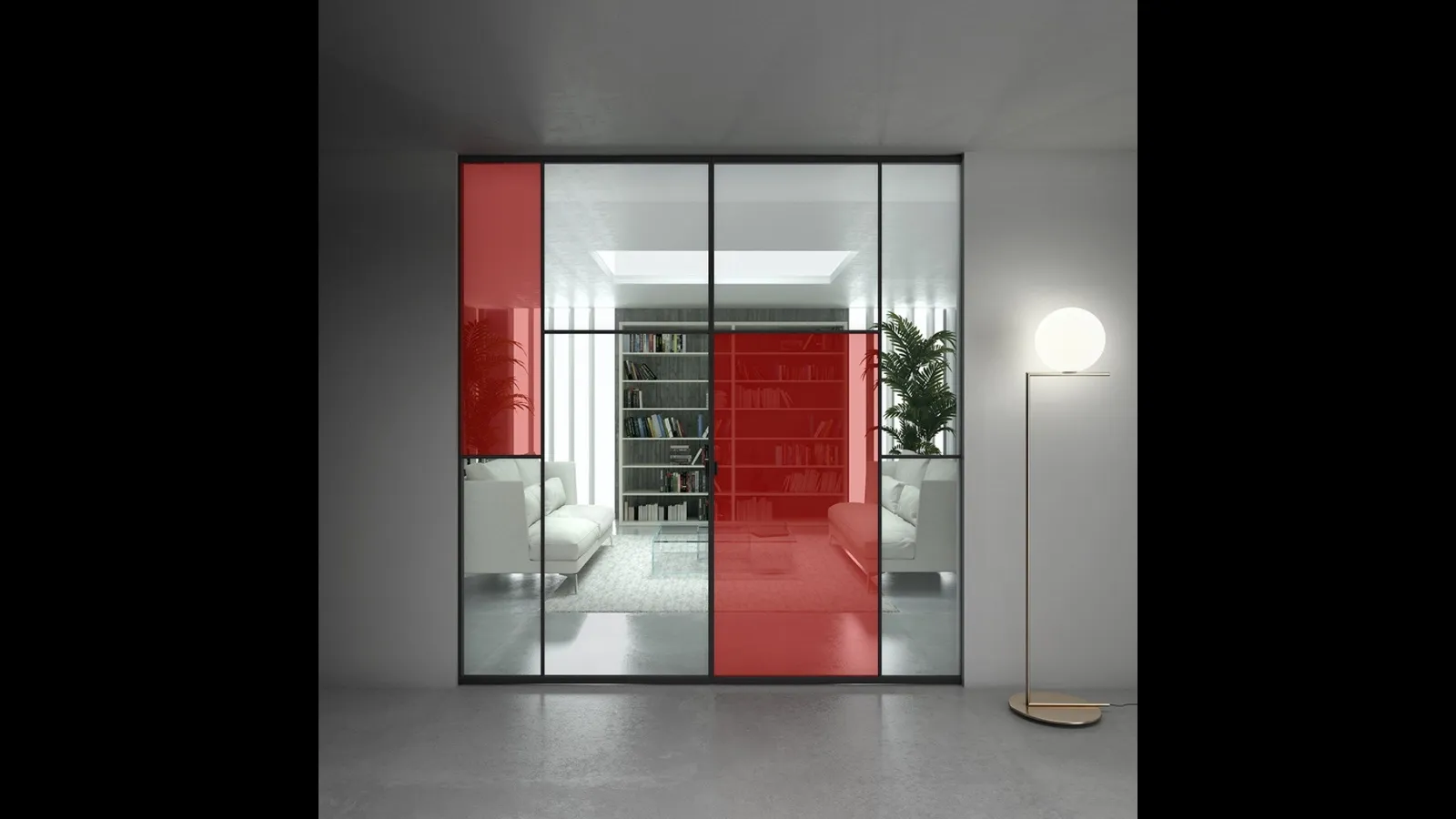 Porta per interni Sherazade Double Pocket Patchwork di Glas Italia
