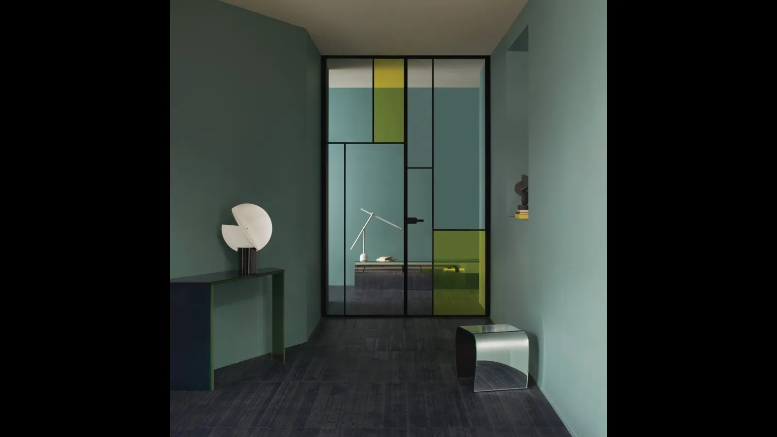 Porta per interni Sherazade Double Swing Plain Patchwork di Glas Italia