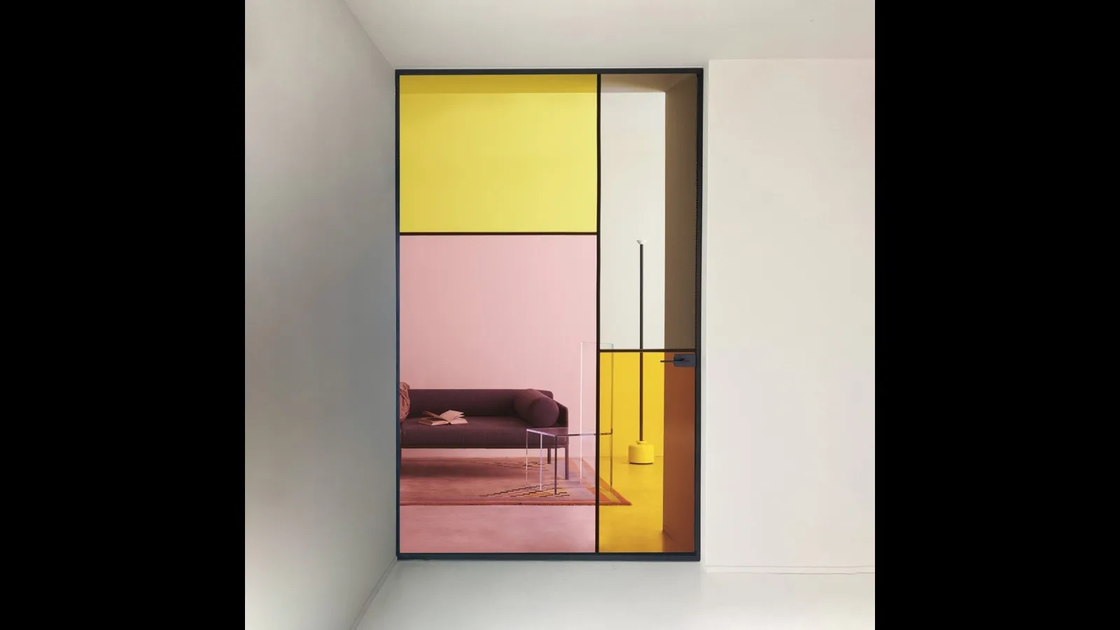 Porta per interni Sherazade Pivot Plain Patchwork di Glas Italia