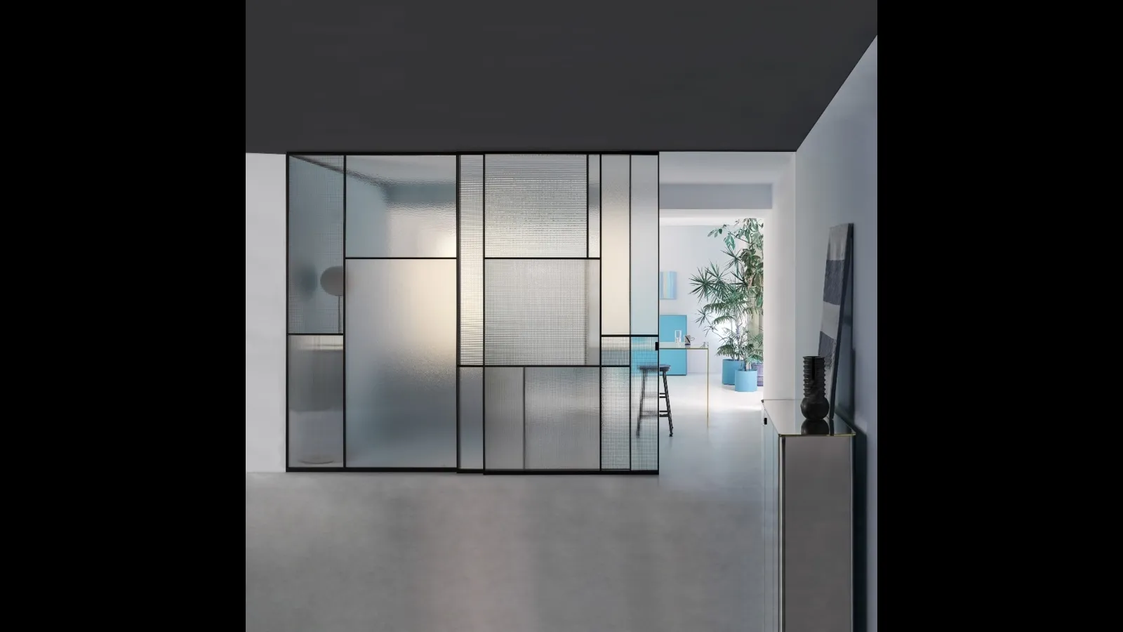 Porta per interni Sherazade Slide Patchwork di Glas Italia