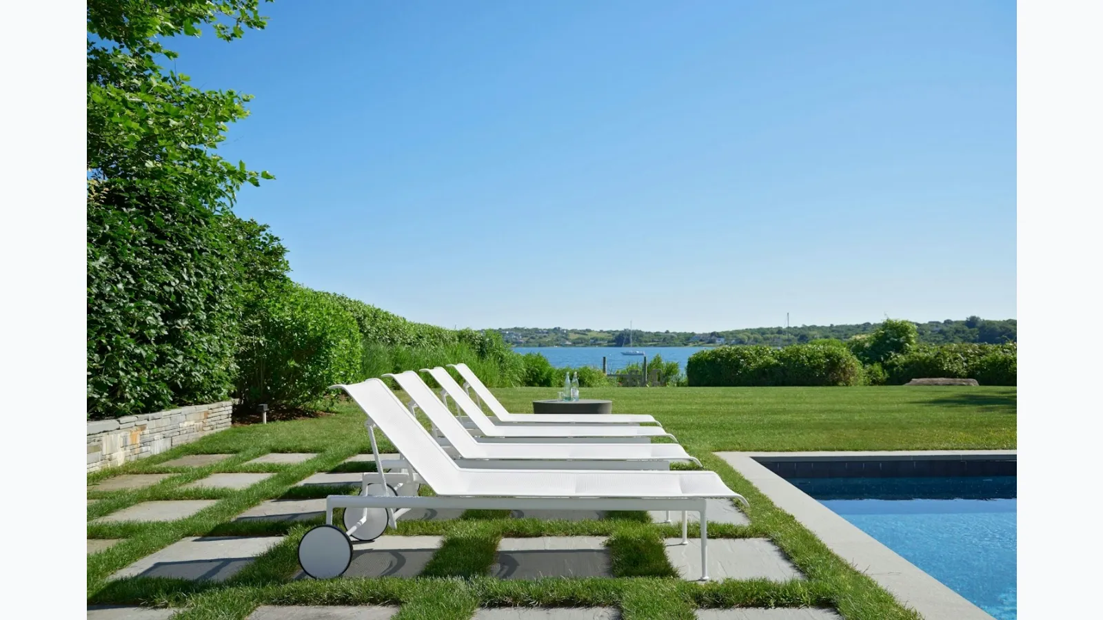 Lettino da giardino 1966 Adjustable Chaise Lounge di Knoll