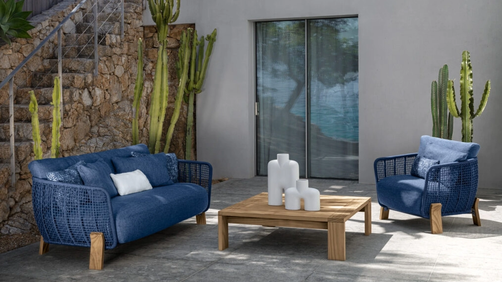 Arredo da esterno Argo Wood Love Seat di Talenti