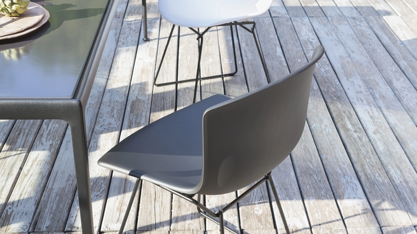 Sedia Bertoia Plastic Side di Knoll