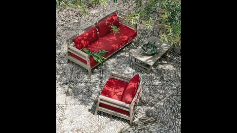 Salotto da esterno Costes in Teak Naturale di Ethimo