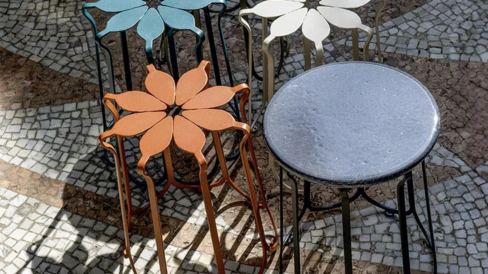 Sgabello da esterno Folia di Ethimo