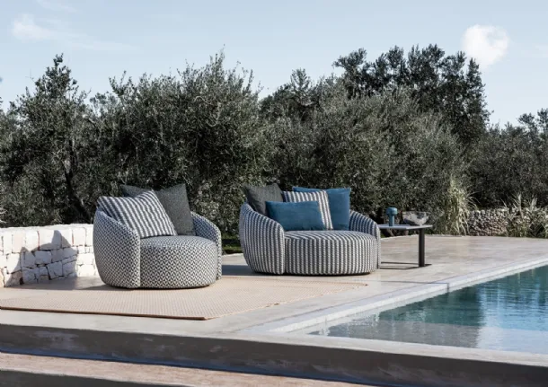 Poltrona da esterno con forma rotonda Globe Outdoor di Flexteam