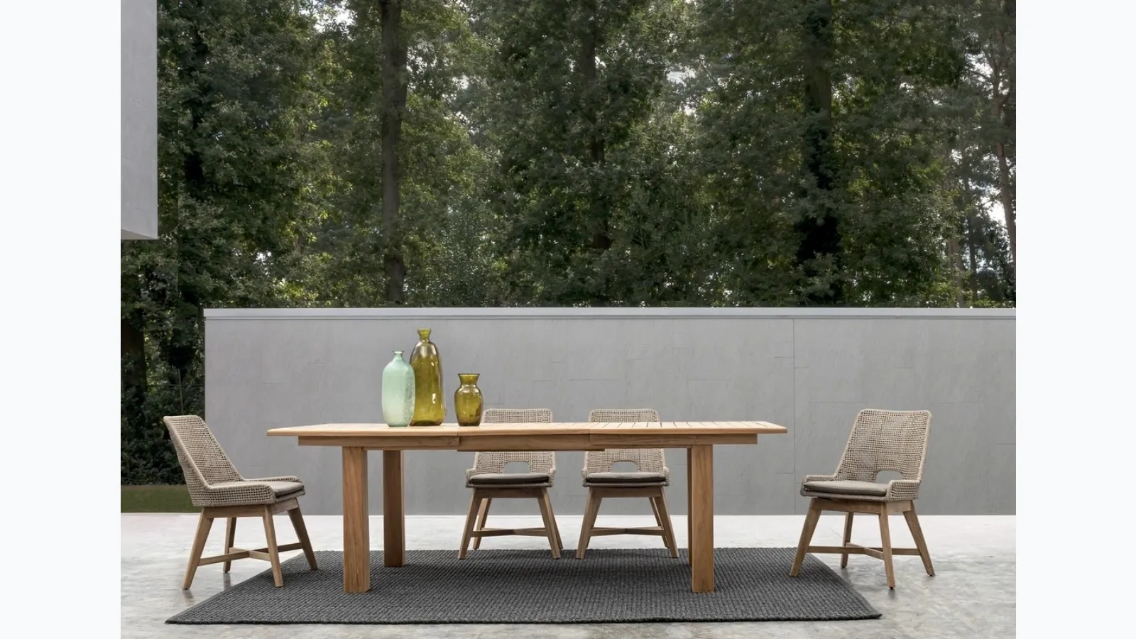Sedia in corda nautica e teak Hesperia di Bizzotto