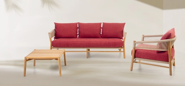 Salottyo da esterno Kilt Lounge Set di Ethimo