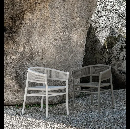 Poltroncina Kilt in Round Rope e Metallo di Ethimo