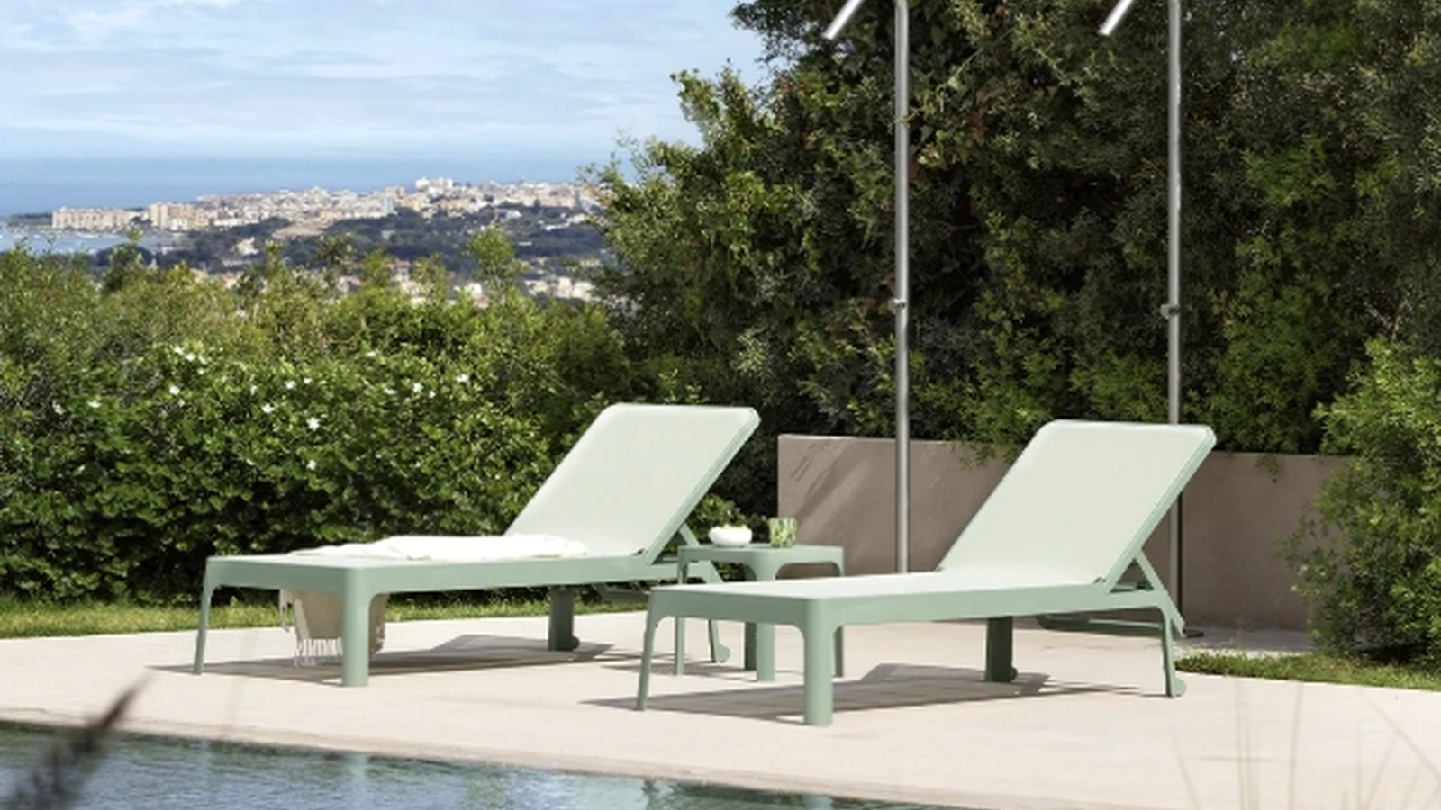 Lettino prendisole Plano in polipropilene e tessuto sintetico di Nardi