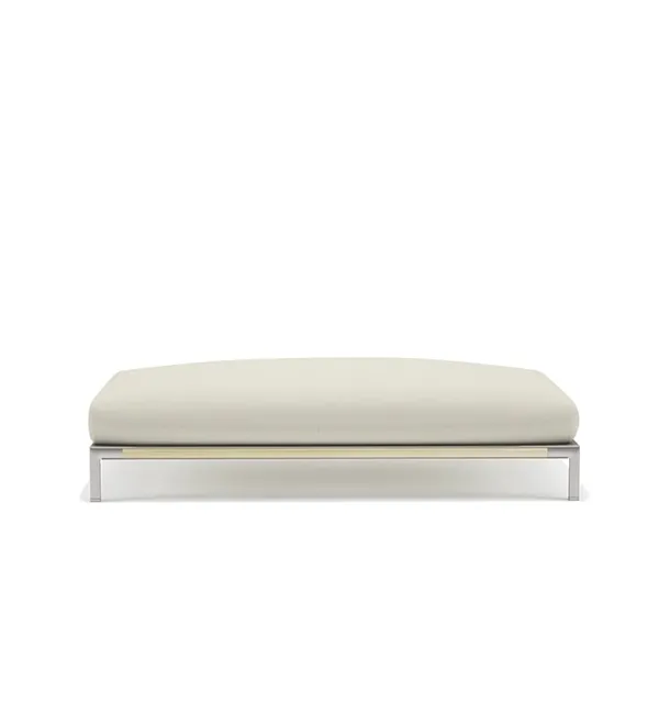 Pouf Baia in tessuto con struttura in Teak di Ethimo