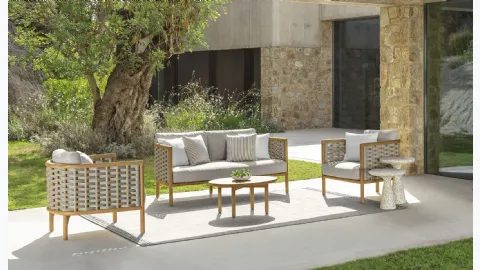 Arredo da esterno Prichi in legno e tessuto di Talenti