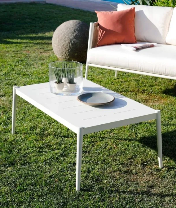 Tavolino Luce in alluminio bianco di Unopiu