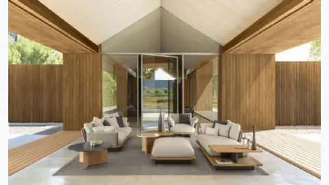 Arredo da esterno Venice in legno e tessuto imbottito di Talenti