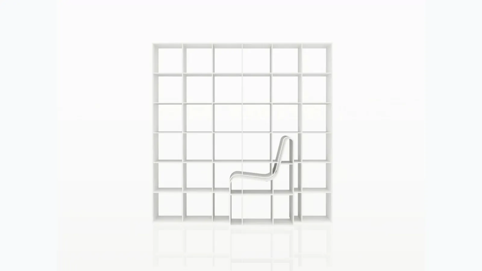 Libreria con seduta estraibile Bookchair di Alias