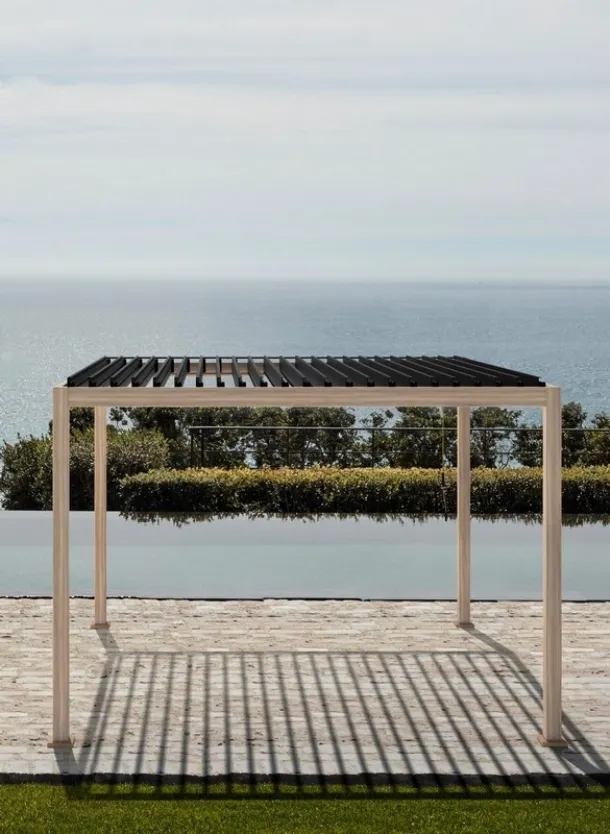 Pergola Ocean Natural Antracite a isola di Bizzotto